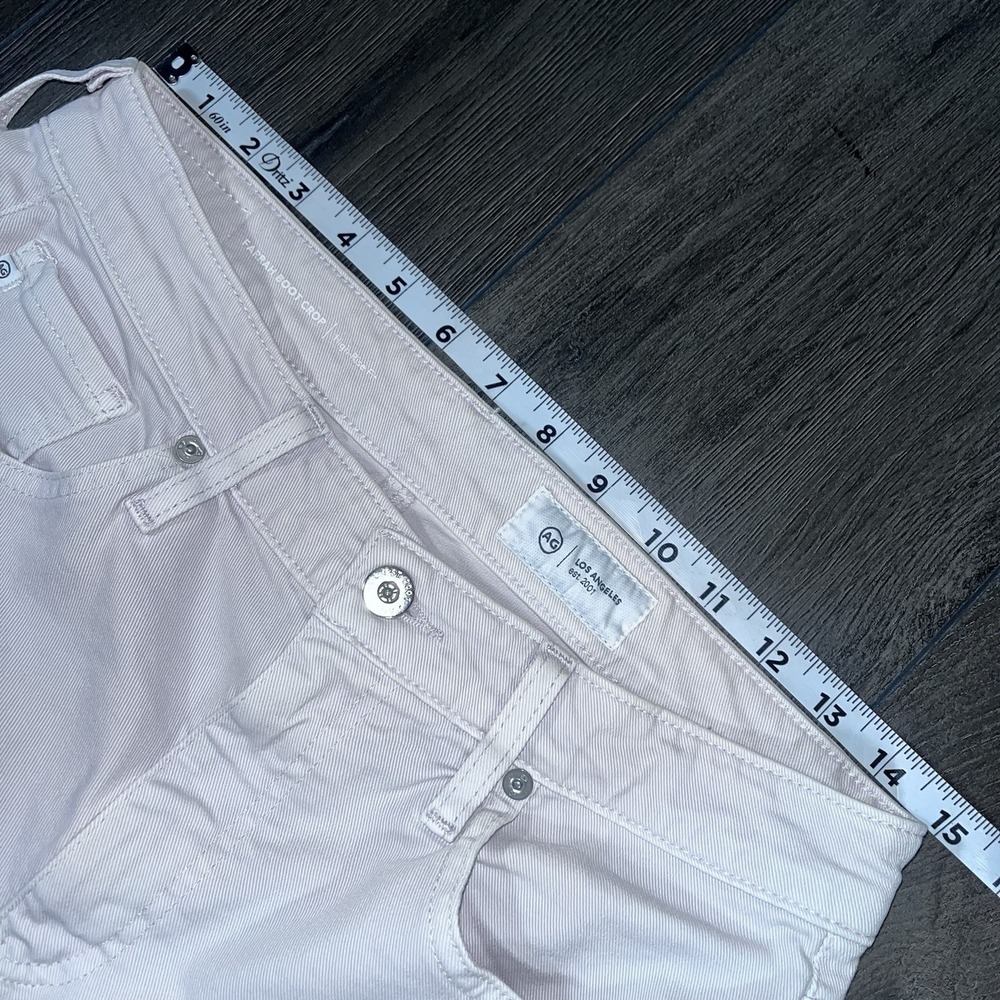 Adriano Goldschmied Farrah Boot Crop Jeans Powder Pink 29x27 Flare Leg Bohemian - Picture 3 of 10